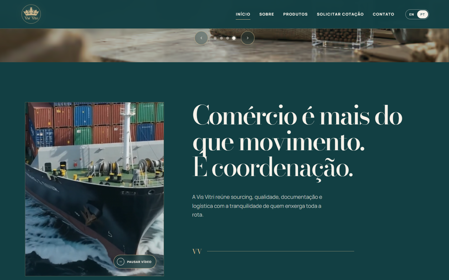 Trecho do site que apresenta o manifesto da Vis Vitri